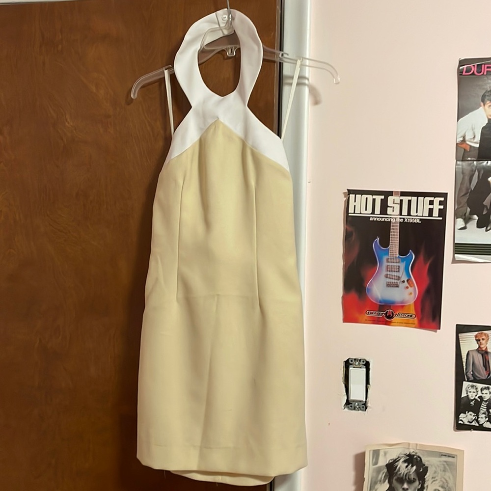 Le Château 90s halter mini dress